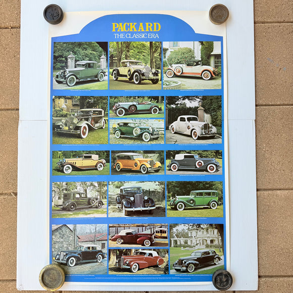 Vintage US Automobile Quarterly Car Portrait Poster Packard The Classic Era 1979