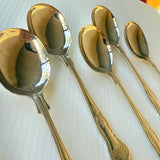 8 x Vintage English Silver Plate Soup Spoons by Philip Marks of Sheffield Kings Pattern EPNS