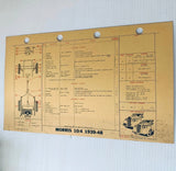 Shell Oil Australia Lube Service Chart 1958 MORRIS 8/40 1939-48 & MORRIS 10/4 1939-48