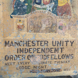 Vintage Handpainted Sign Manchester Unity Independent Order Of Oddfellows