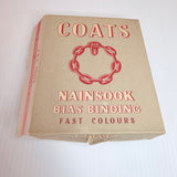 Vintage Coats Nainsook Binding No. 567 Brown - 5 New Old Stock Packets of 5.5 metres each In Original Box