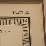 Framed Engraved Plate From The Physical Atlas Of c.1850 Depicting Geographical Distribution Of Rodentia And Ruminantia