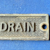 Original Oil Drain Cast Brass Tag Plate From 1920s Vintage Car