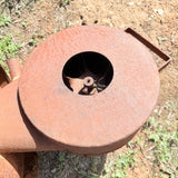 Vintage Portable Blacksmith Forge Blower With Brass Winder & Handle