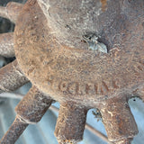 Pair Of Large Steel Wheels For Garden Art By Bettendorf Wheel Co of Davenport, Iowa - PICKUP ONLY, NO SHIPPING!!!