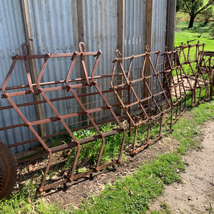 Antique Heavy Rustic Blacksmith Made Harrows For Garden Or Yard Art Display