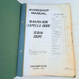 Vintage Mazda 616 (Capella 1600) Workshop Manual Vinyl Binder & Contents 1972