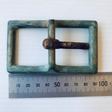 Antique/Vintage Heavy Brass Buckle Off Leather Horse Harness For Leatherwork Or Belt Upcycle