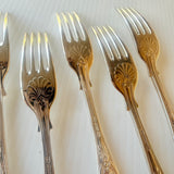 8 x Vintage English Silver Plate Entree Forks Philip Marks EPNS A1 Kings Pattern