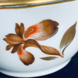 Vintage Royal Copenhagen Fine Bone China Lidded Sugar Pot Brown Iris Pattern