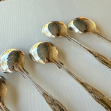 8 x Vintage English Silver Plate Soup Spoons by Philip Marks of Sheffield Kings Pattern EPNS