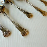 8 x Vintage English Silver Plate Soup Spoons by Philip Marks of Sheffield Kings Pattern EPNS