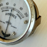 Vintage Original Amperes Gauge Ammeter By Rose Of Sydney Untested Sold As Is