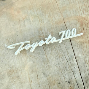 Vintage Genuine Chrome Metal Toyota 700 Publica Badge 1960s