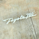 Vintage Genuine Chrome Metal Toyota 700 Publica Badge 1960s
