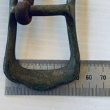 Antique/Vintage Heavy Brass Buckle Off Leather Horse Harness For Leatherwork Or Belt Upcycle