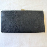 Vintage Gold Crest Black Beaded Clutch Purse Made In Australia