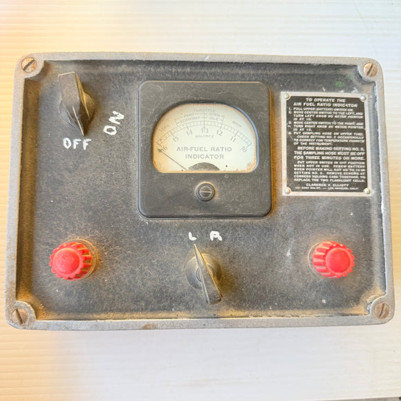 Vintage Air Fuel Ratio Indicator Diagnostic Tool Clarence V. Elliott Los Angeles