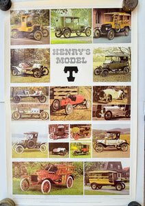 Vintage US Automobile Quarterly Car Portrait Poster Henry’s Model T Ford 1973