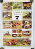 Vintage US Automobile Quarterly Car Portrait Poster Henry’s Model T Ford 1973