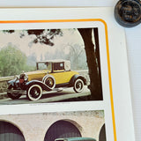 Vintage US Automobile Quarterly Car Portrait Poster The Model A Ford Colour 1973