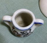 Vintage Miniature Made In Japan Ceramic Trio Monkey Elephant Plate Cup Sugar