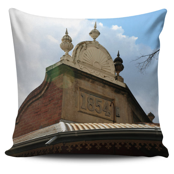 New cushion pillow cover printed with original photograph of historic Maldon architecture