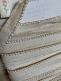 Vintage Pearl Bias Binding Trim For Wedding Dress, Sweater, or Accessories