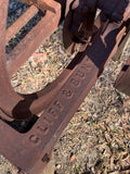 Impressive Relic - Antique Cliff & Bunting of Melbourne Chaff Cutter For Garden or Yard Art