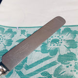 Vintage English Silver Plate Stainless Steel Dinner Knife Elkington Deco Pattern