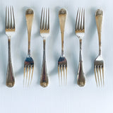 6 Vintage Silver Plate Entree Dessert Forks Mappin & Webb Louis XVI Pattern