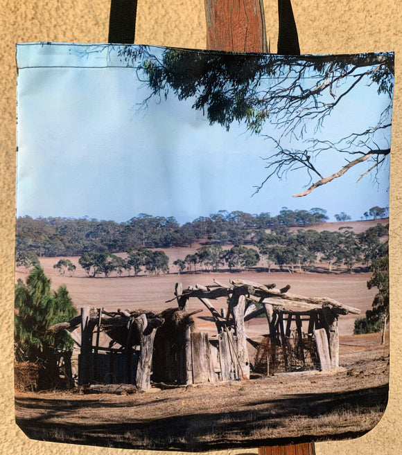 New Cloth Tote Carrier Bag ~ Pioneer Heritage Wooden Barn Ruin ~ Original Photography