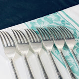 6 x Vintage Garrard & Co English Silver Plate Dinner Forks Regent Plate