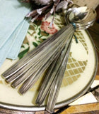 6 x Vintage Continental Silver Plate Soup Spoons