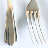Vintage Silver Plate Entree Dessert Forks x 6 Mid Century Pattern