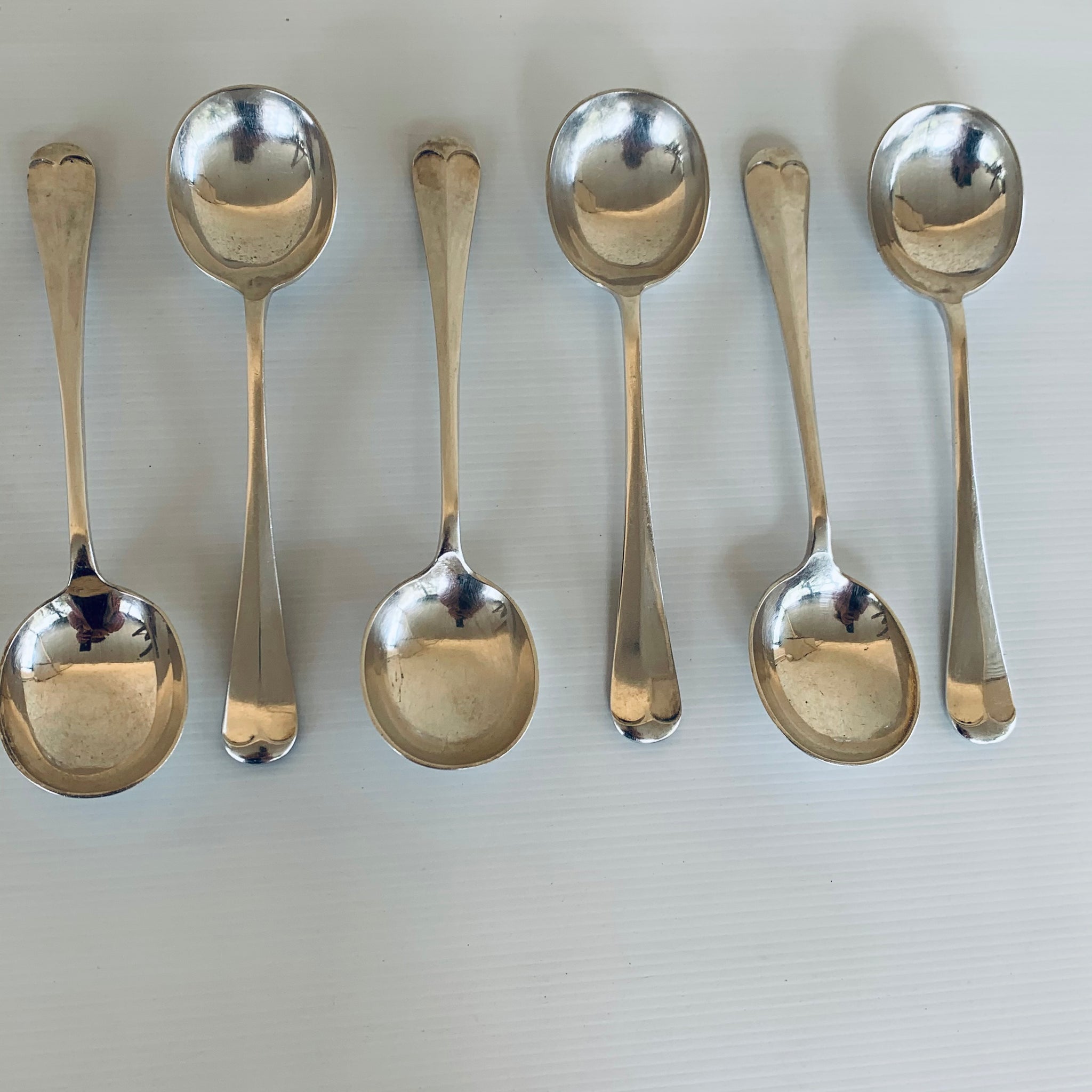 6 Silver-plated Table Spoons, Tablespoons by Bruckmann, Swabian Pattern 