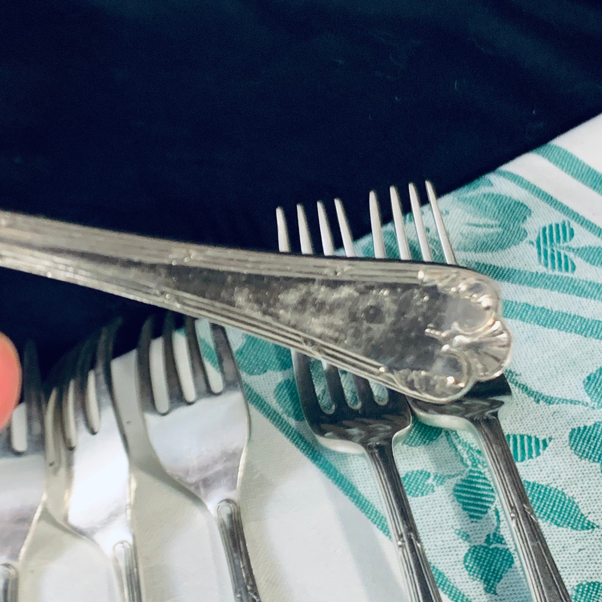 6 x Vintage Garrard & Co English Silver Plate Dinner Forks Regent