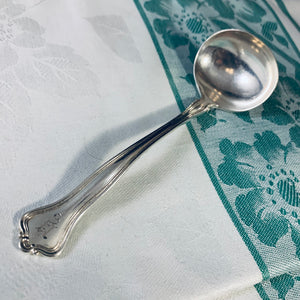 Vintage American Silver Plate Small Gravy Ladle 1835 Wallace Engraved Initial Y