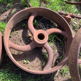 Antique Pulley Wheel For Garden Art Display