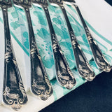 8 x Vintage English Silver Plate Dinner Forks Louis XV Pattern Or La Regence