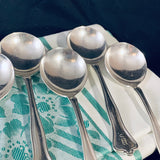 8 x Vintage American Silver Plate Soup Spoons by 1835 R. Wallace & Sons