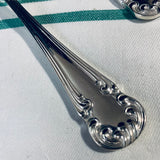 Pair Vintage English Silver Plate Fish Servers Forks Rococo Pattern Harrison
