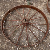 Huge Pair of Antique Wheels For Garden Art Display